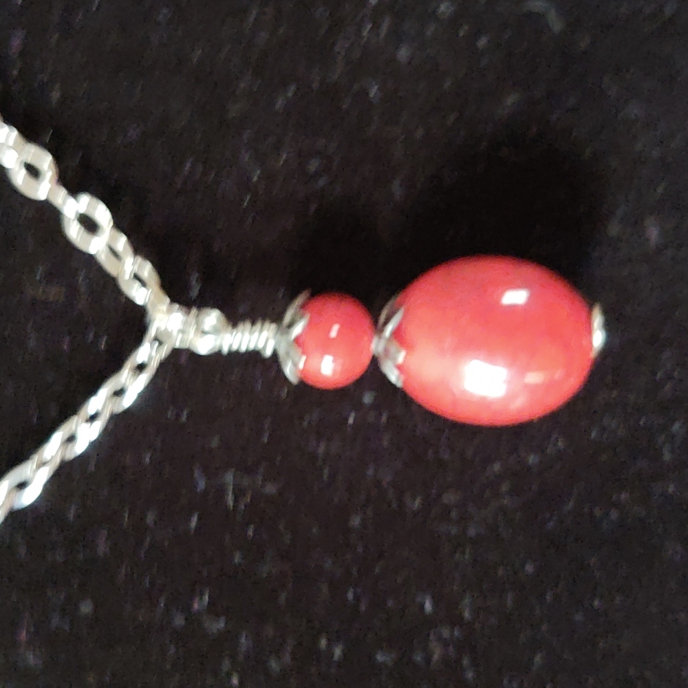 Art Deco beads handcrafted with silver chains